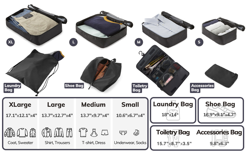 packing cubes for travel essential