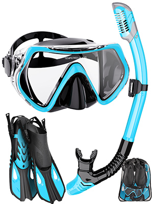 Snorkeling Gear for Adults bule